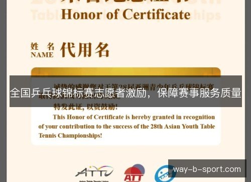 全国乒乓球锦标赛志愿者激励,保障赛事服务质量 全国乒乓球锦标赛志愿者激励,保障赛事服务质量